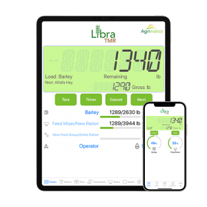 Agrimatics Libra T.M.R. on tablet and smart phone
